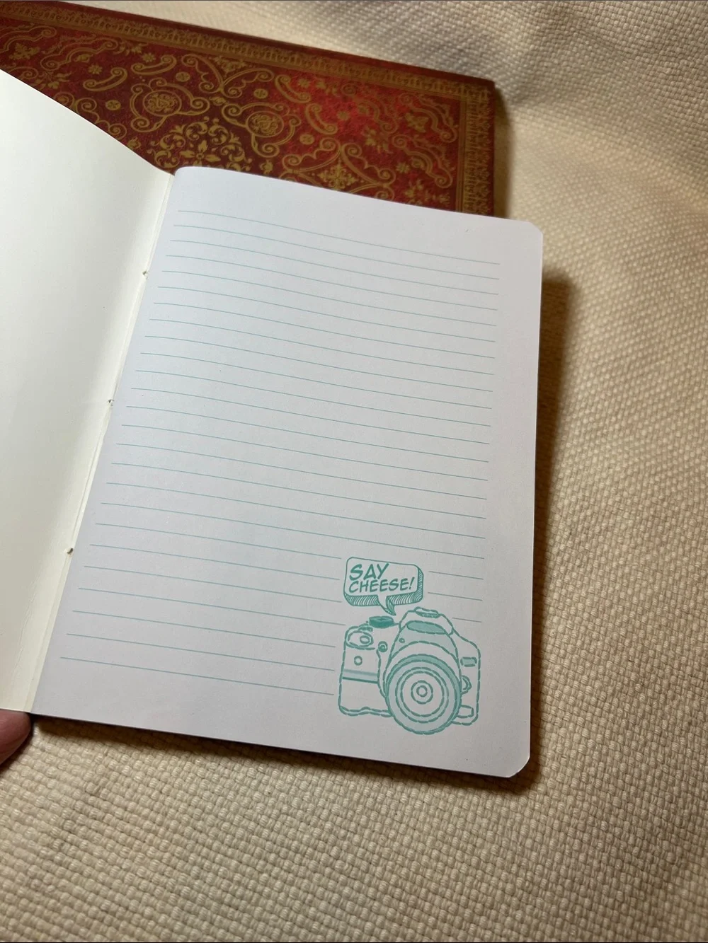 Gray 'Say Cheese' Camera Notebook - Gray